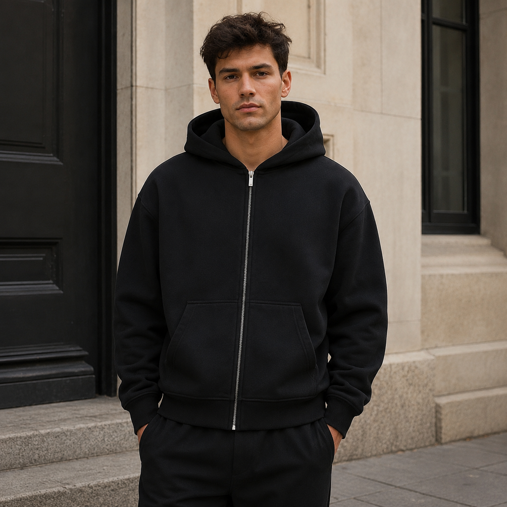 RiseBound Club | Oversized Zipper Hoodie