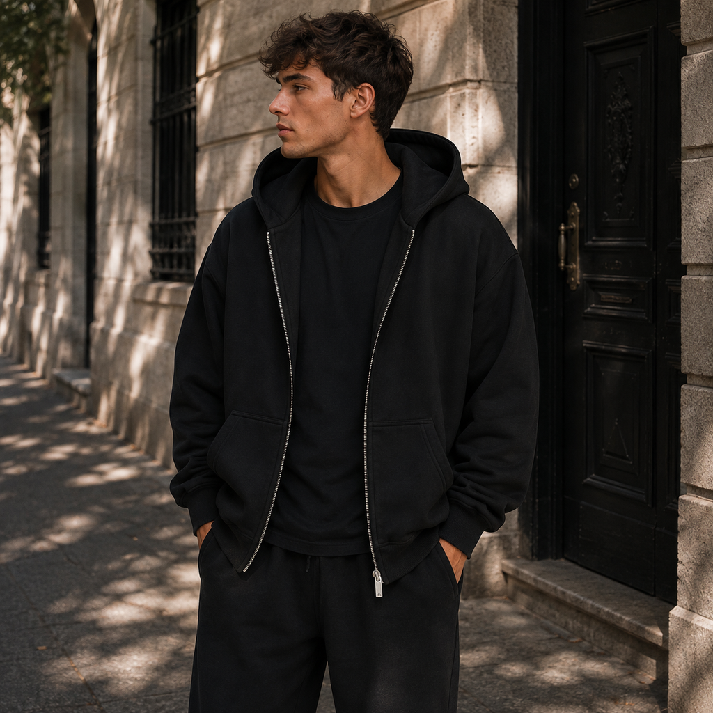 RiseBound Club | Oversized Zipper Hoodie