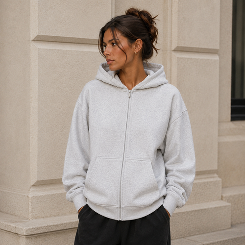 RiseBound Club | Oversized Zipper Hoodie