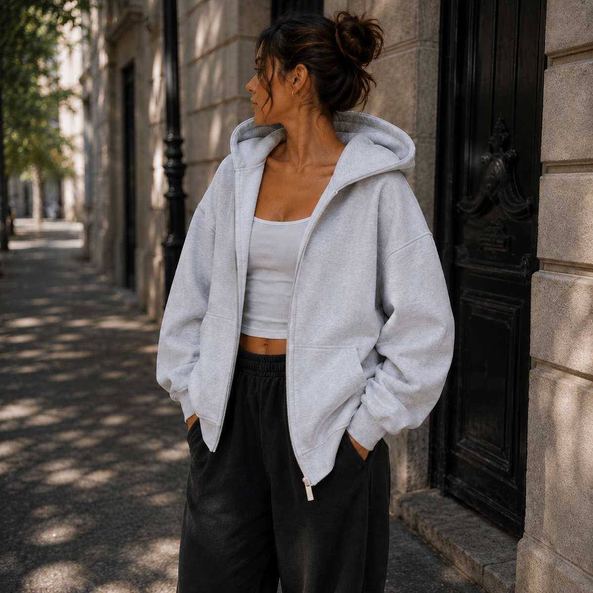 RiseBound Club | Oversized Zipper Hoodie